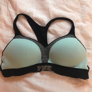 Pink ultimate push-up sports bra